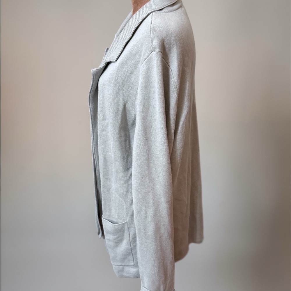 J. Jill Cream Open-Front Women's Cardigan Blazer - Picture 2 of 5